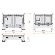 CARGO 700 - 2 ližiny,sklopená verze