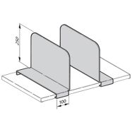 Posuvné přepážky na polici - děliče