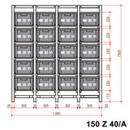 základní pole, 20 ks nádob NB 20 V1