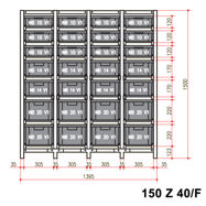 základní pole, 8 ks nádob NB 20 V1,12 ks nádob NB 10 V1, 8 ks nádob NB 14 V1