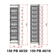 přístavbové pole, 5 ks nádob NB 20 V1přístavbové pole, 9 ks nádob NB 10 V1