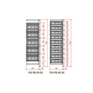 přístavbové pole, 5 ks nádob NB 42 V1přístavbové pole, 9 ks nádob NB 24 V1