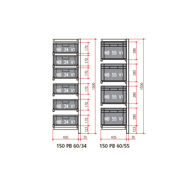 přístavbové pole, 6 ks nádob NB 34 V1přístavbové pole, 4 ks nádob NB 55 V1