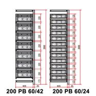 přístavbové pole, 7 ks nádob NB 42 V1přístavbové pole, 12 ks nádob NB 24 V1